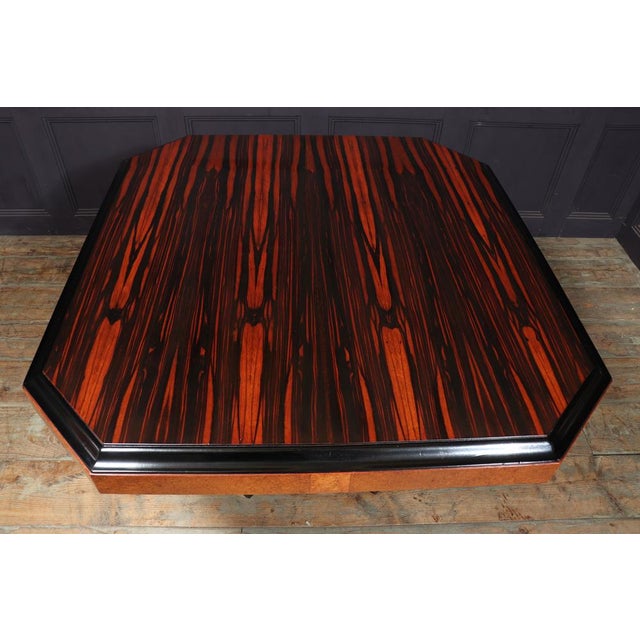 French Art Deco Dining Table in Macassar Ebony and Amboyna, 1925 For Sale - Image 12 of 14