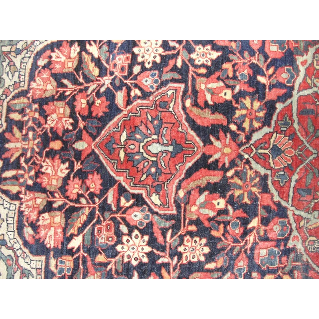 Blue Antique Persian Feraghan Sarouk, 10'6" × 14'6" For Sale - Image 8 of 10