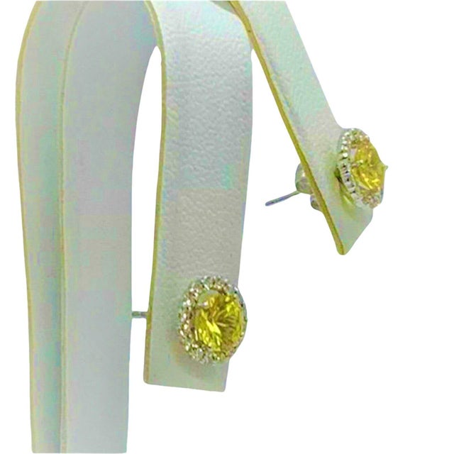 Natural Finely Faceted Quality Sapphire Diamond Stud Earrings 14k Gold 1.74 CTW Certified $2,950 010287 This is a Unique...