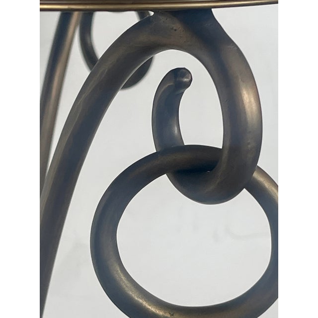 French Regency Style Bronze 2 Tier Gueridon With Wood Top For Sale - Image 13 of 15