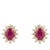 Gemstone details Gold Purity: 18K Solid Gold (stamped) Diamond: 0.32 cts Ruby: 1.30 cts 18K yellow gold Net weight: 1.82...