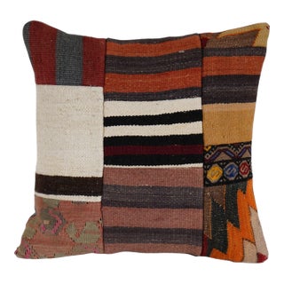 Turkish Kilim Patchwork Cushion Cover For Sale