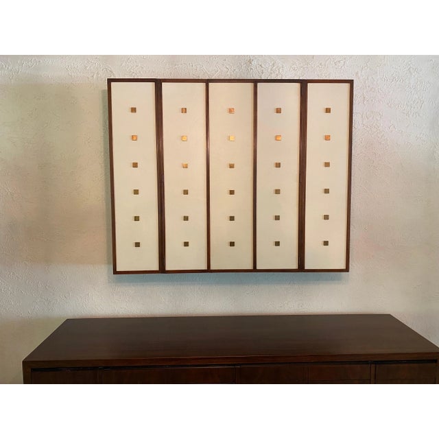 Bert England Hanging Wall Cabinet for Johnson Furniture Company of Grand Rapids Michigan. Simple and Elegant! Walnut body...