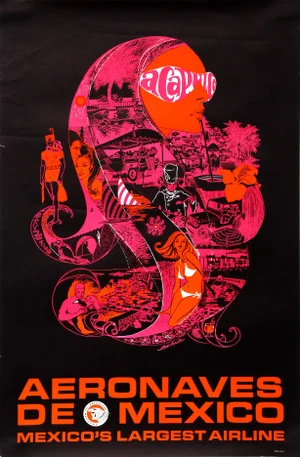 Aeronaves De Mexico - Acapulco, Bob Bride Poster