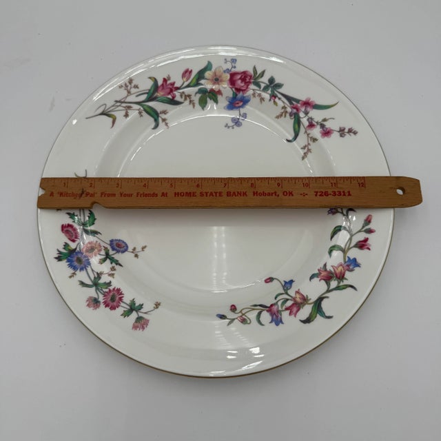 Wedgwood 1950s Chop Plate by Wedgwood in Devon Sprays Bone China 13.25" For Sale - Image 4 of 4