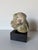 Mid-Century Modern 1980’s Vintage Carved Abstract Marble Sculpture on Black Wood Base, Unsigned For Sale - Image 3 of 11