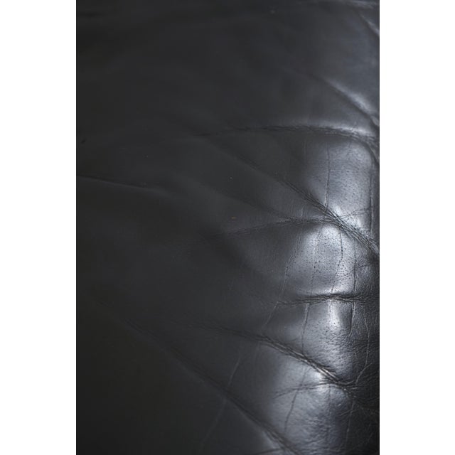 Ekornes Danish Mid Century Modern Black Leather Sofa Chairish