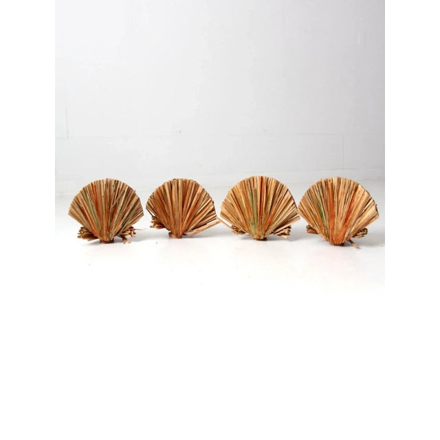 Mid 20th Century Vintage Woven Decorative Turkeys Set of 4 For Sale - Image 5 of 12