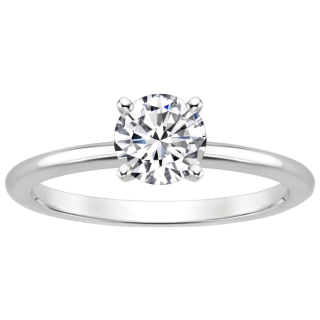 1 Carat Diamond Traditional Engagement Ring 14 Karat White Gold For Sale - Image 15 of 18