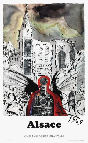 1969 Salvador Dali Alsace Poster