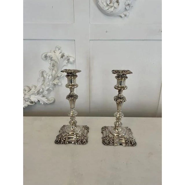 Silver Antique George II Sheffield Plated Telescopic Candlesticks, 1800, Set of 2 For Sale - Image 8 of 8