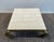 Ivory 1970s Vintage in the Manner of Hendredon Hollywood Regency Brass and Travertine Coffee Table For Sale - Image 8 of 11