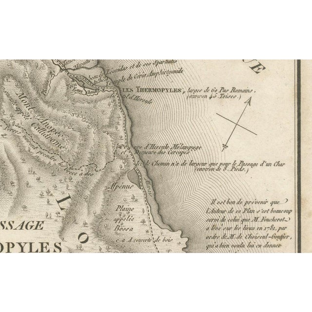 Antique Map of the Pass of Thermopylae from Ambroise Tardieu, 1825 For Sale - Image 9 of 10
