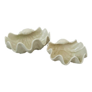 Vintage Fitz & Floyd "Shell" Serving Bowls Set of 2