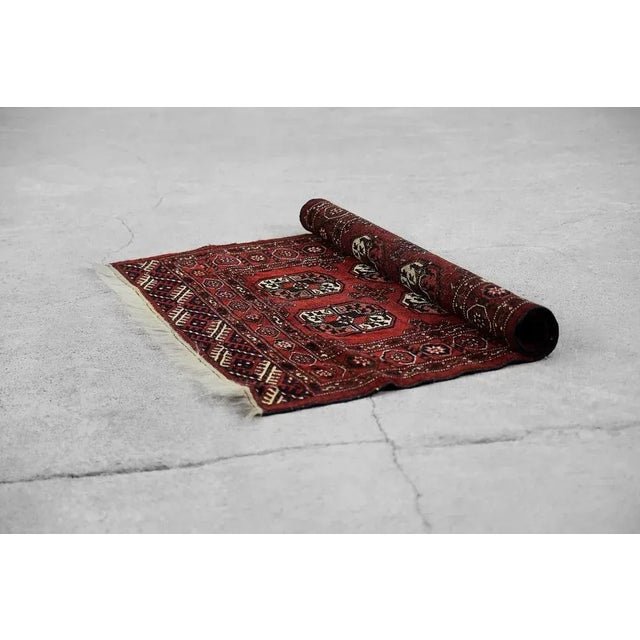 Afghan Rug in Hand-Woven Wool, 1970s For Sale - Image 3 of 8