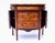 French French 19th Century Marquetry Demi-Lune Server Commode, Specimen Marble Top For Sale - Image 3 of 17