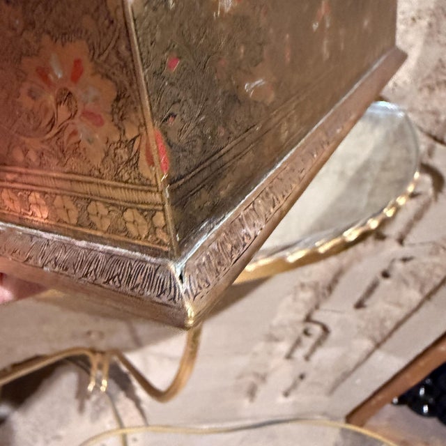 Fine Patinated Brass Etched Jewelry Box Style Tiffany For Sale - Image 13 of 18