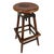 Metal Antique 1910s 30" Tall Industrial Architect's Draftsman Stool - Adjustable Wood & Cast Iron Swivel Seat For Sale - Image 7 of 18