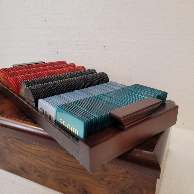 Box of Playing Chips in Acrylic Glass from Dal Negro, Italy, 1980s, Set of 173 For Sale - Image 6 of 18