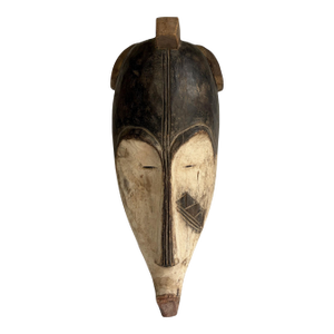 Vintage Fang Mask Elongated Face Gabon African Mask 20" H