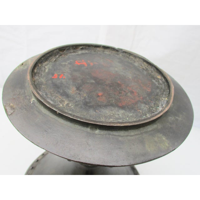 Japanese Aesthetic Movement Bronze Vase For Sale - Image 10 of 11