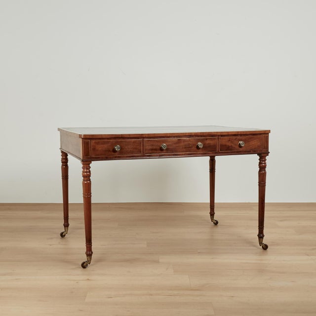Antique English Georgian Leather Top Desk For Sale - Image 13 of 16