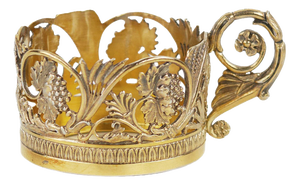 Silver-Gilt Tea Glass Holder from Odiot, France, Late 19th - Early 20th Century