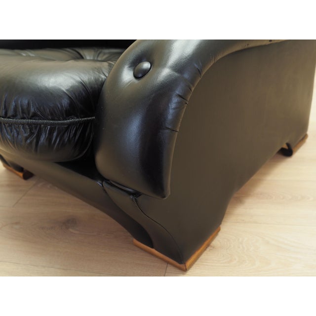 Italian Black Armchair, 1980s For Sale - Image 18 of 18