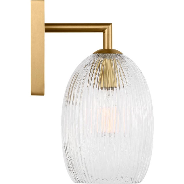 2020s Hable by Visual Comfort Studio Serafina Vanity Sconce in Satin Brass Gold Finish For Sale - Image 5 of 5
