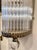 1940s Vintage Art Deco Light Old Lamp Wall Sconces Fixture Chrome Brass & Glass Rod Ship Light - Pair For Sale - Image 5 of 6