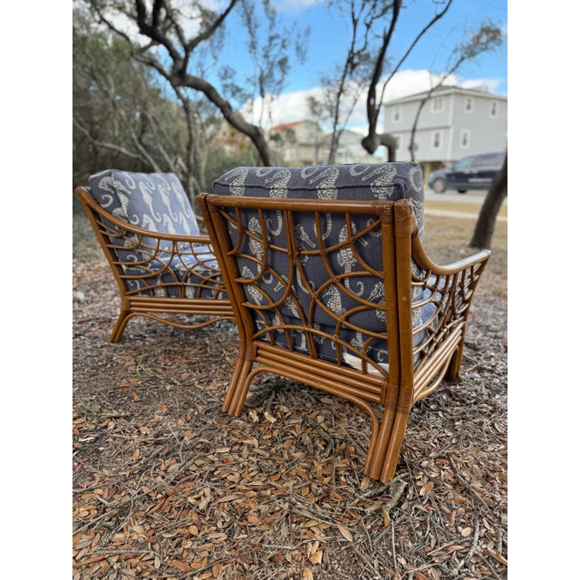 Braxton Culler Pair of Bamboo Armchairs by Braxton Culler For Sale - Image 4 of 7