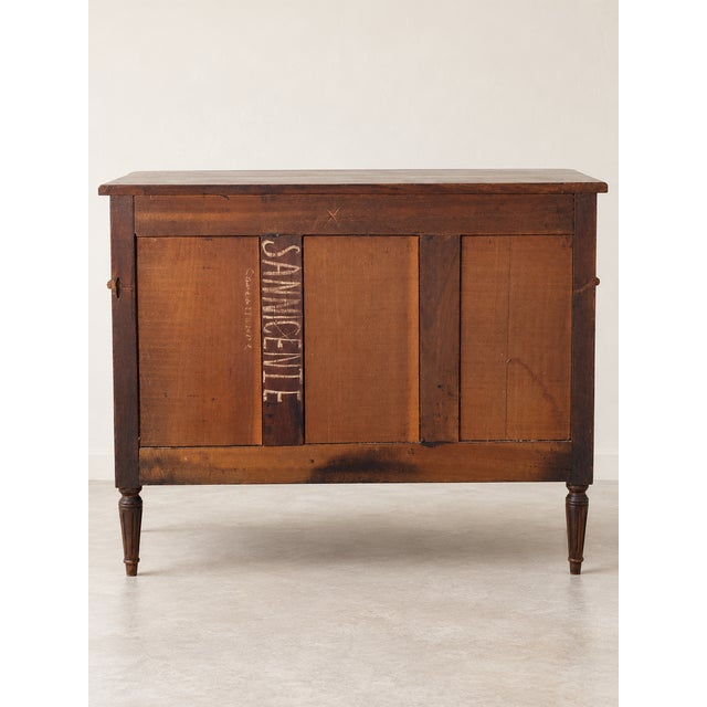 Louis XVI Style Walnut Chest of Drawers, 1950s For Sale - Image 6 of 10