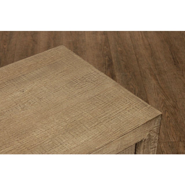 Restoration Hardware Reclaimed Oak Closed Nightstand For Sale - Image 9 of 12