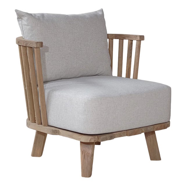 Maldive single Chair with cushion (All wood) For Sale