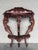 19th century French Regence style beautifully carved with leaves walnut console. Hand-carved frieze supported by three...