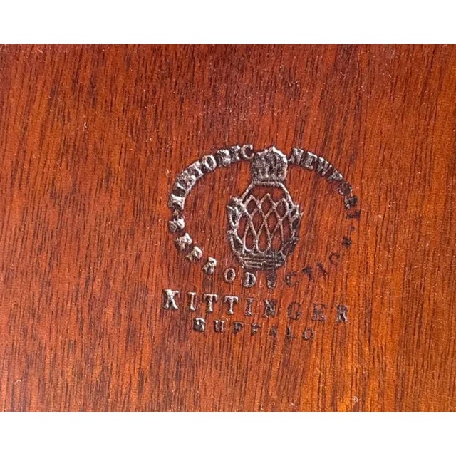 Kittinger Historic Newport Federal Style Mahogany Tilt Top Table Eagle Inlay For Sale - Image 12 of 12