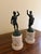 English Grand Tour Classical Figures in Brass on Marble Bases, Neoclassical Sculptures, Pair For Sale - Image 3 of 8