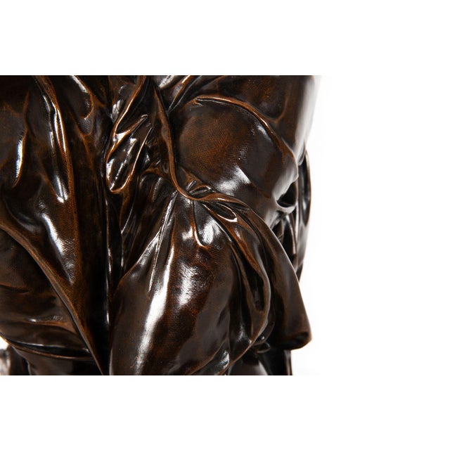 French Bronze Sculpture “La Fil De La Vierge” by Pierre-Emile Hebert Ca. 1880 For Sale - Image 17 of 18