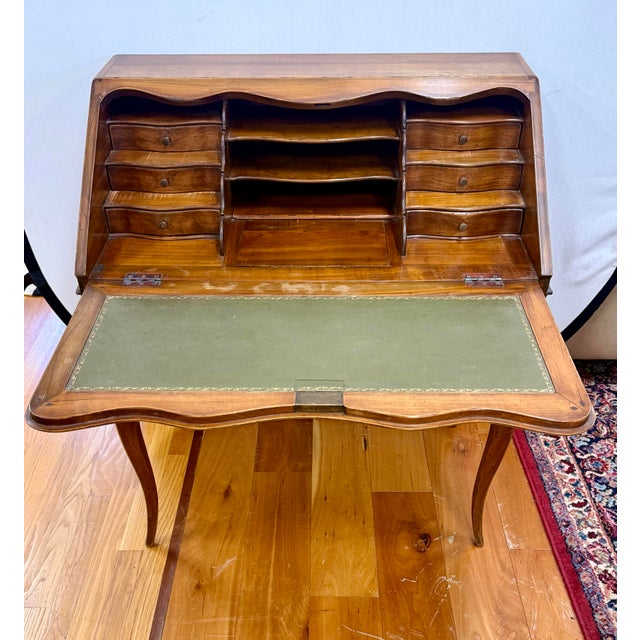 Antique French Drop Down Secretary Writing Desk For Sale - Image 4 of 11