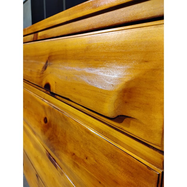 Mid 20th Century Franklin Shockey Rustic Lowboy Knotty Pine Dresser For Sale - Image 9 of 9
