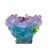 This exquisite art glass vase features a stunning, ethereal design characterized by a vibrant gradient of purple, blue,...