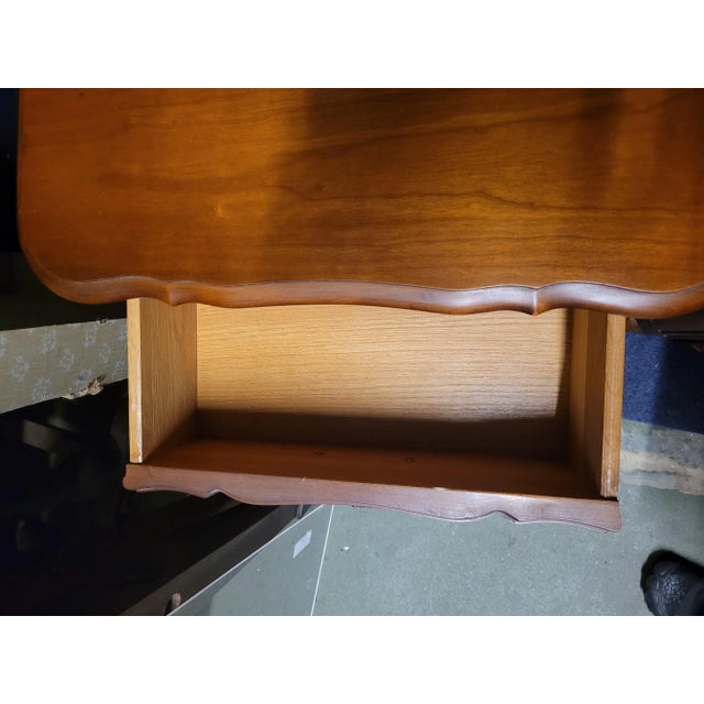 Fine Pair of French 3 Drawer Cherry Wood Nightstands For Sale In Philadelphia - Image 6 of 11
