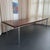 Wood Swiss Mid-Century Modern Burl Walnut Chrome Extension Dining Table, John Stuart For Sale - Image 7 of 15