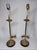 French Antique Brass Acanthus Leaf Buffet Table Lamps Brass Pull Chains Black Marble Bases - a Pair For Sale - Image 3 of 12