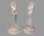 Pair Vintage Fostoria Satin Glass Figural Rebecca at the Well 9.5" Candlesticks In very good original condition showing...