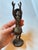 1970s Vintage African Tribal Brass Drummer Sculpture Lost Wax Cast For Sale - Image 5 of 7