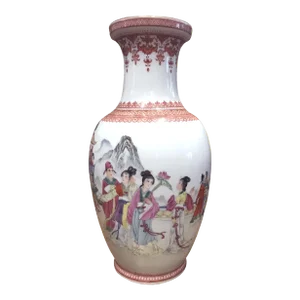 Mid-Century Large Chinese Neo-Famille Rose Vase Imperial Style