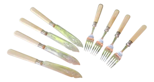 Antique Silver Plate Fish Knives and Forks from Lee & Wigfull, 1890s, Set of 8