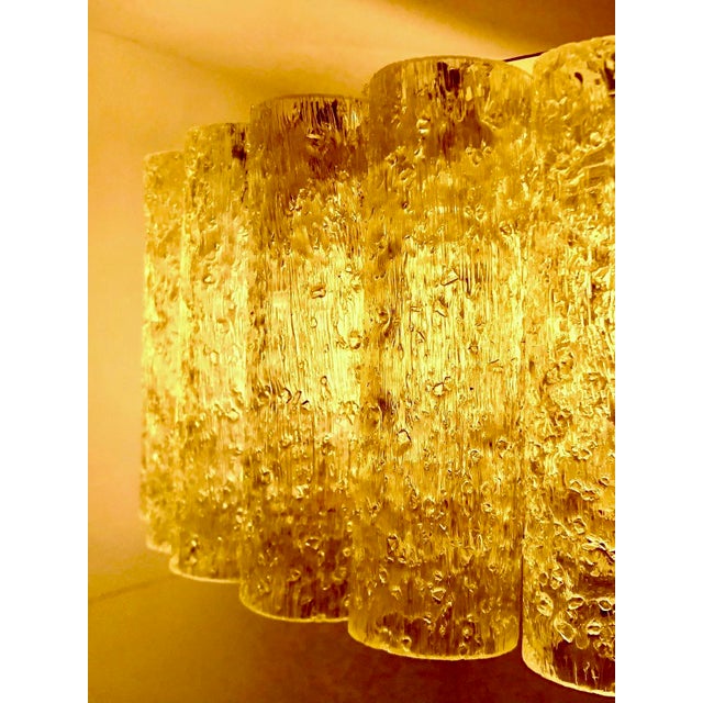 Ice Glass Plafoniere from Doria Leuchten, 1960s For Sale - Image 8 of 16