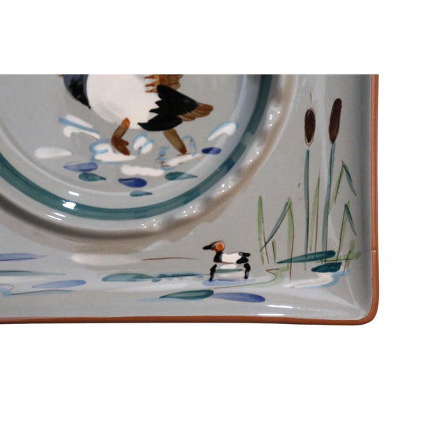 American Stangl Pottery Hand Painted Mallard Ashtray For Sale - Image 3 of 7